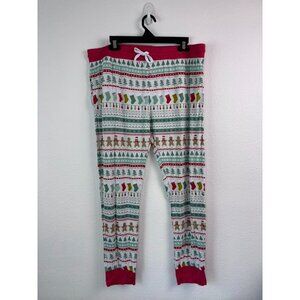 Little Sleepies women's XL striped bamboo‎ christmas pajama lounge jogger pants